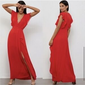 BCBGMaxAzria Callie Faux Wrap Maxi Dress Size 6